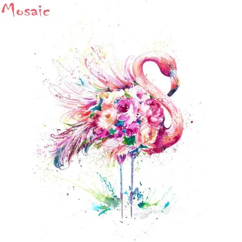 

Full 5D Diy Diamond Painting abstract flower"Pink Flamingo tropical bird"Diamond mosaic square Rhinestone Diamond Embroidery