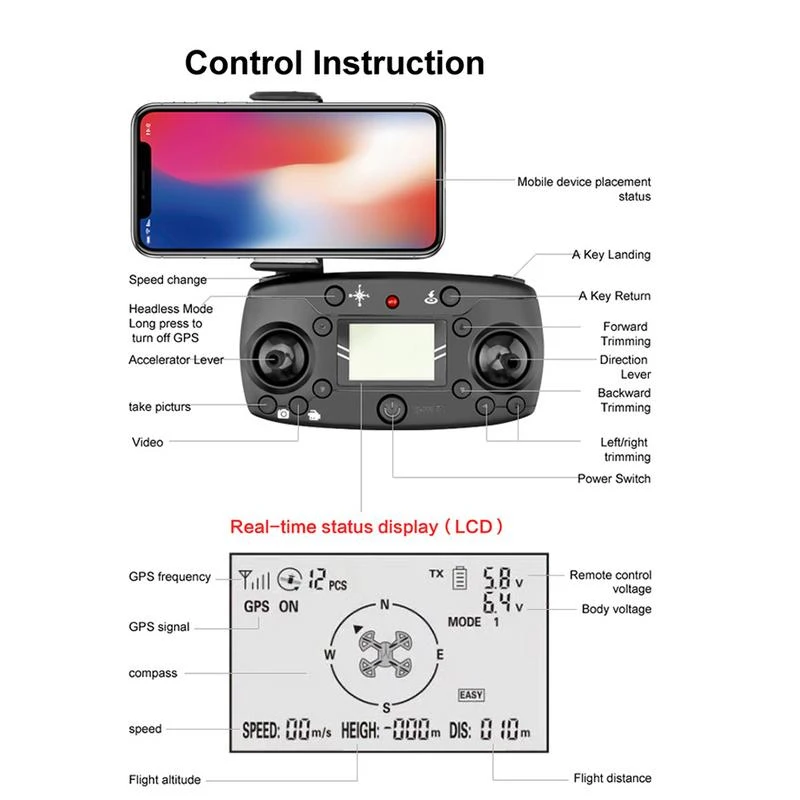 5-8G-Remote-Control-Brushless-Quadcopter-GPS-Surround-Folding-Drone-with-5G-Picture-Transmission-Wide-Angle (1)