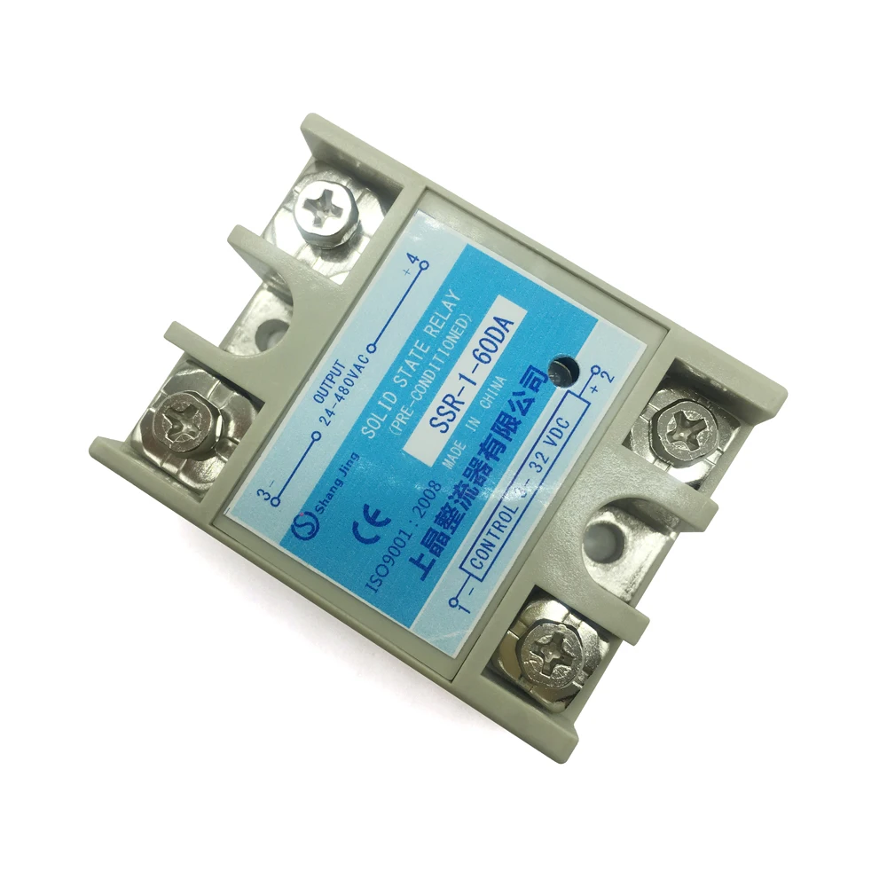 

industry solid state relay SSR CE approval contactles switch function curent 60A molybdenum chip aluminum plate long life