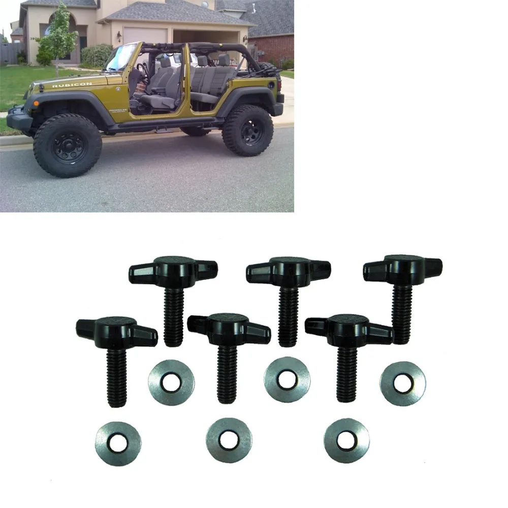 Buy 6pcs/set Hard Top Fast Removal Screw Fastener Kit For Jeep Wrangler JK 2007