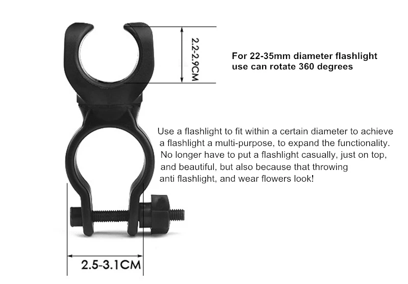 Высокое качество Универсальный 360 Поворотный светодиодный велосипедный Светильник Зажим для фонаря светодиодный флэш-светильник кронштейн держатель z50