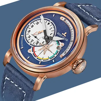 

Reef Tiger Brand Mens Watches Fashion Mechanical Waterproof Clock Top Luxury Business Automatic Watches relogio masculinoRGA3019