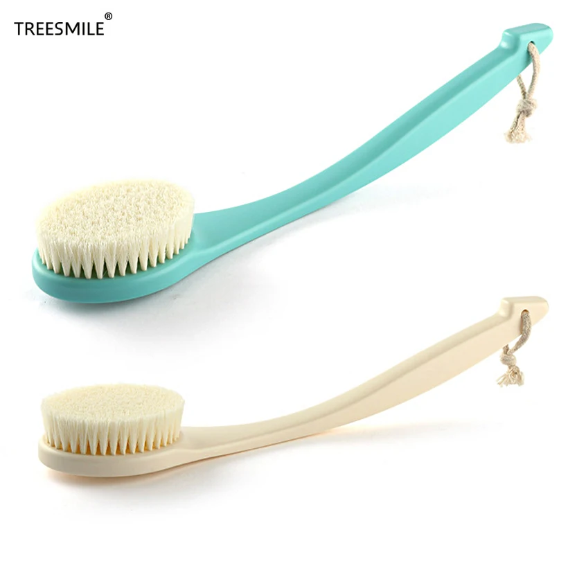 TREESMILE 1PC Soft Long Handle Exfoliating Body Brush for Shower Brush