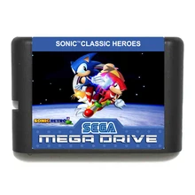 Sonic Classic Heroes 16 bit MD игровая карта для sega Mega Drive для Genesis
