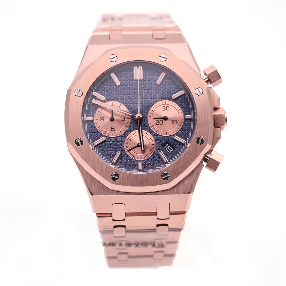 

Best selling luxury men's automatic watch ROYAL OAK series 26331OR 41 mm blue dial gold stainless steel strap men's quartz watch