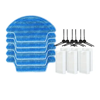 

TENSKE 2019 6pcs Mop Cloth + 6pcs Side Brush + 6pcs Filter For Ecovacs CEN540/CEN546 Vacuum Cleaner Accessories Gift Drop #0507