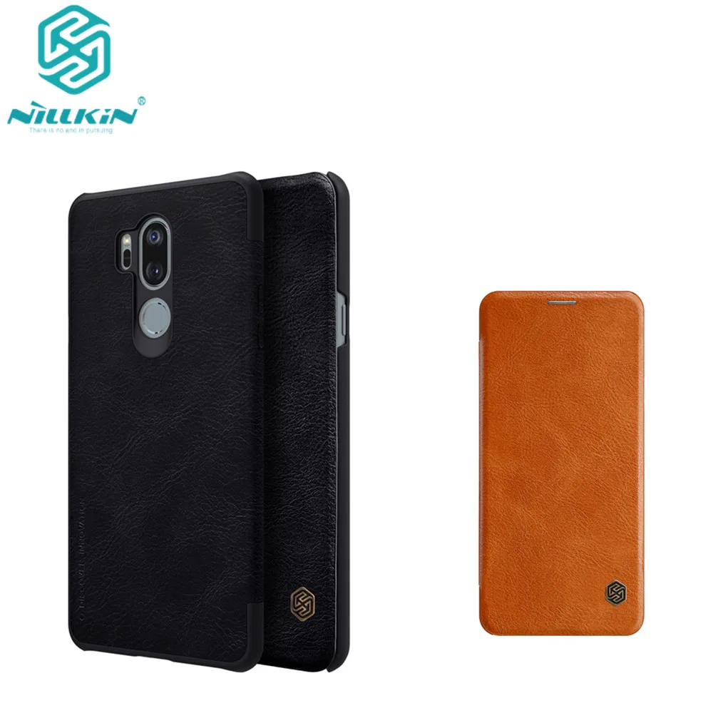 Case for LG G7 ThinQ Case cover Nillkin QIN Series luxury leather Case protection flip cover with wake sleep function