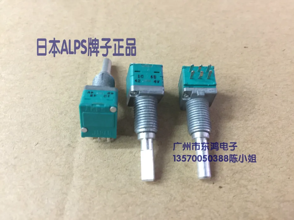 1pcs Alps Alps Type Rk097 Double Potentiometer B100k With Neutral Shaft