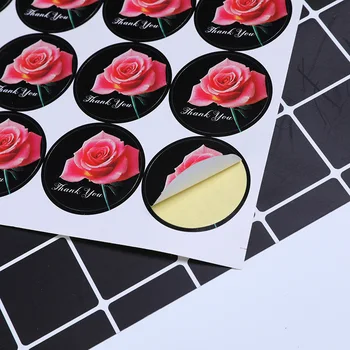 

360pcs Lovely Rose THANK YOU Round Sticker Gift Decoration Label