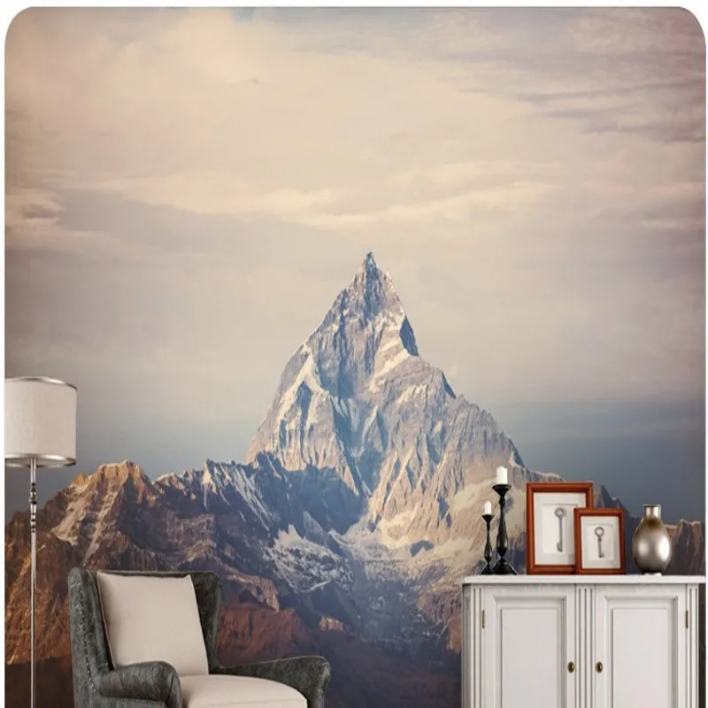 Фотообои с креплением Everest Himalaya Range снежные горы настенное крепление для бара