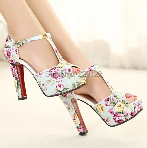 Flower Print Shoes Black Flower Print Shoes Black