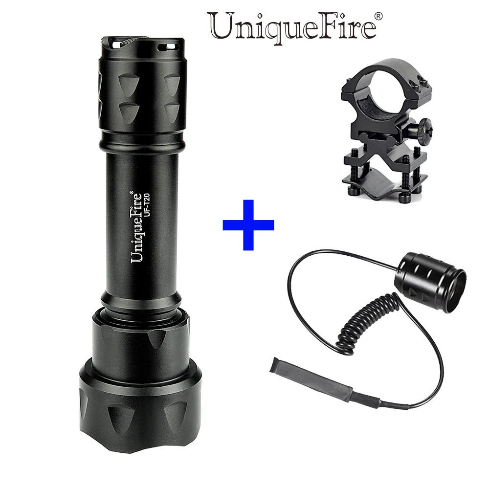

UniqueFire Infrared Flashlight T20 IR 850NM Led Zoom 3 Modes IP65 Waterproof Flashlight Torch+Remote Pressure+Scope Mount