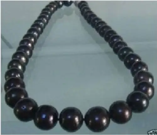 

Hot selling free shipping*******NEW PERFECT GORGEOUS 17"10-11MM AAA+ TAHITIAN NATURAL BLACK PEARL NECKLACE 14K