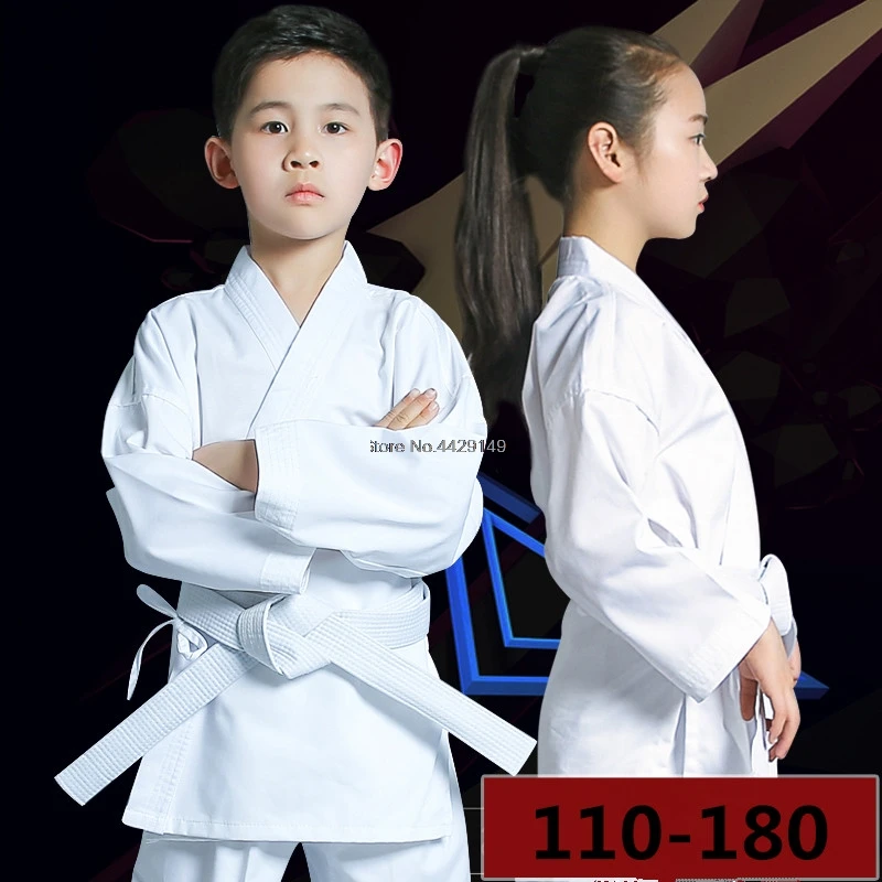 

High Quality Karate Dress Child Adult Suitable White Suits Professional Uniform Cotton Comfortable Breathable 110-180