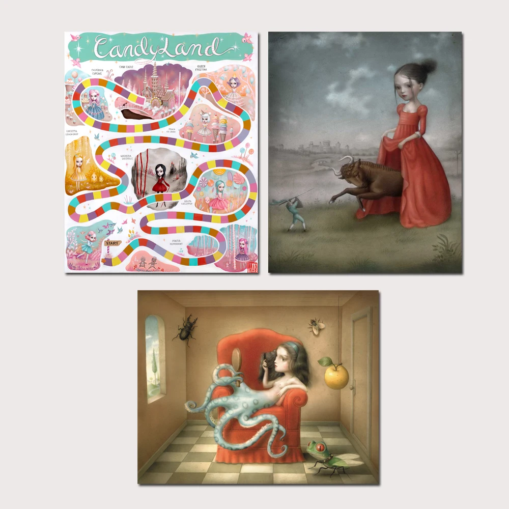 Mark Ryden Candyland 1 панель абстрактное украшение на стену живопись маслом плакат холст