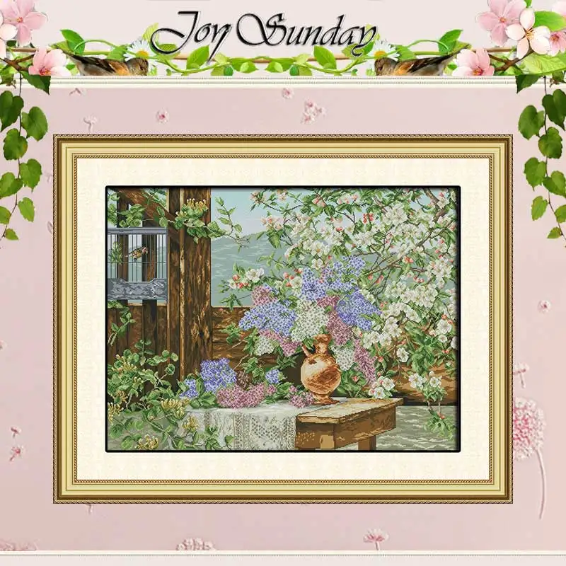 Flowers full of garden counted Cross Stitch 11CT 14CT Cross Stitch Set