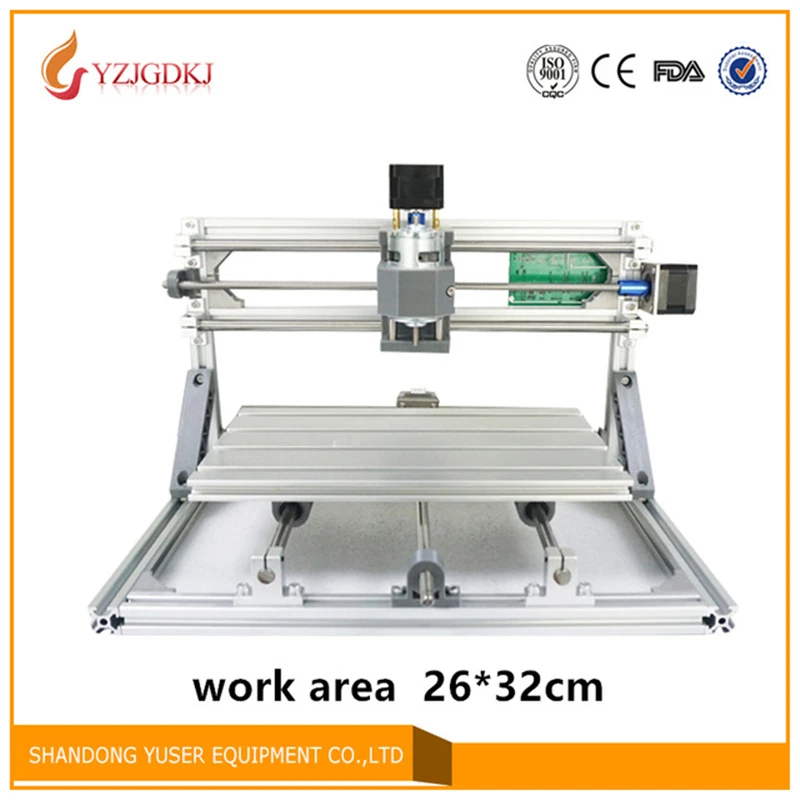 Качественный CNC 2632 + 500 mw-5 5 w ER11 GRBL DIY Мини cnc2632лазерный гравировальный станок 3 оси