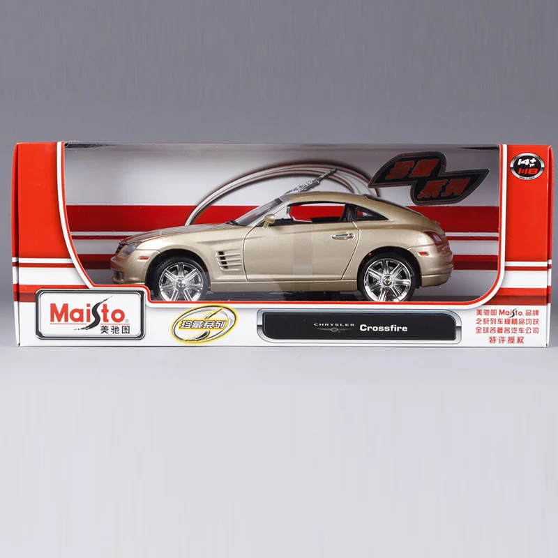 Maisto 1:18 Chrysler crossfire серебристо золотой автомобиль высокого уровня драгоценная