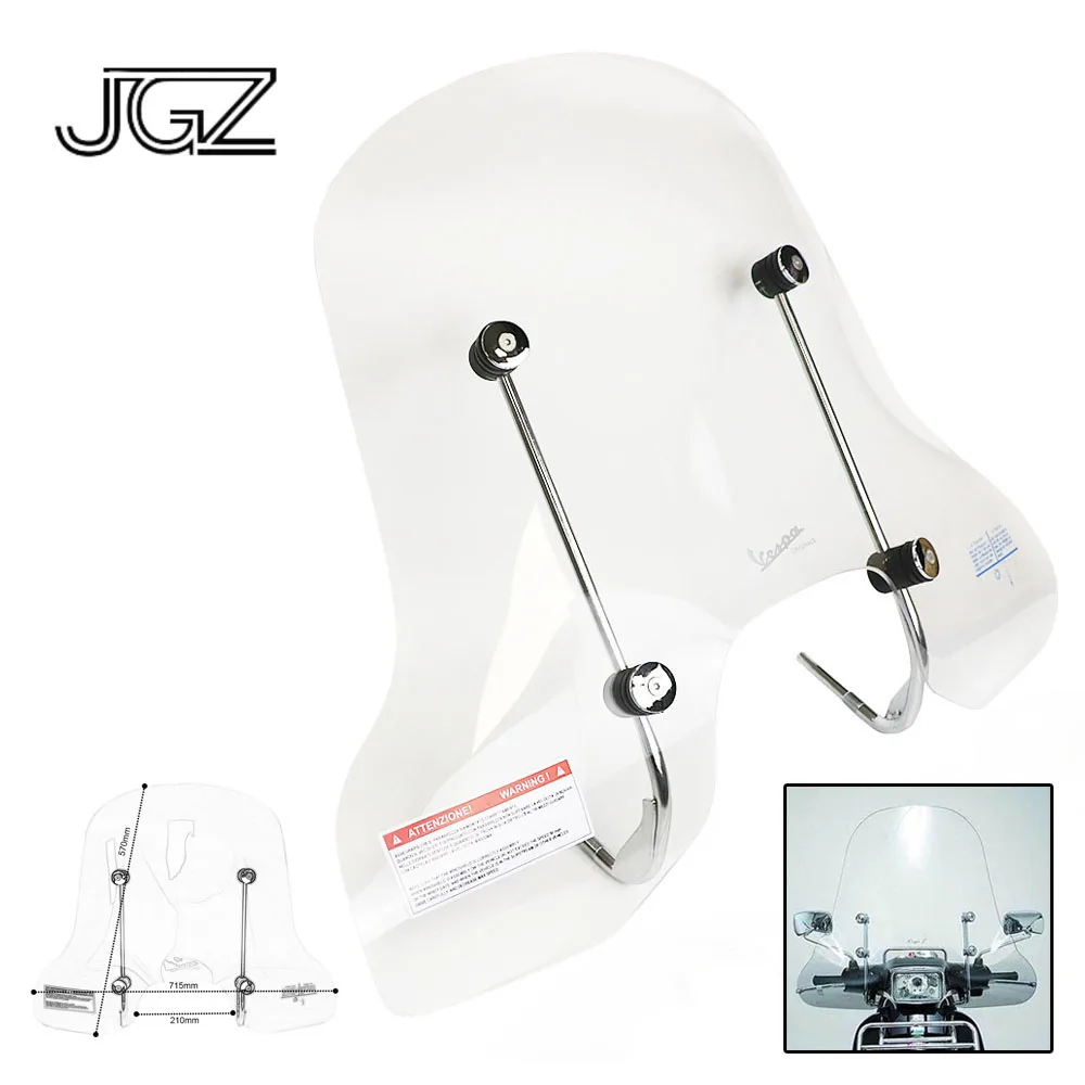 

Motorcycle Clear Acrylic Front Screen Windshield For VESPA Sprint 150 Windscreen Wind Deflectors With Bracket Modified Parts M