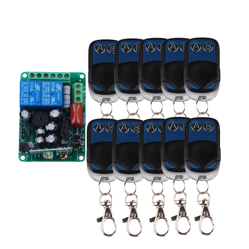 

AC220V 2CH RF Wireless Remote Control Switch system 220V relays supply M4 T4 L4 With 10PCS Transmitter