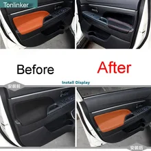 Tonlinker 4 шт. автомобильный PU кожаный три стиля поручни защитный чехол Чехол наклейки для Mitsubishi ASX 2013-15