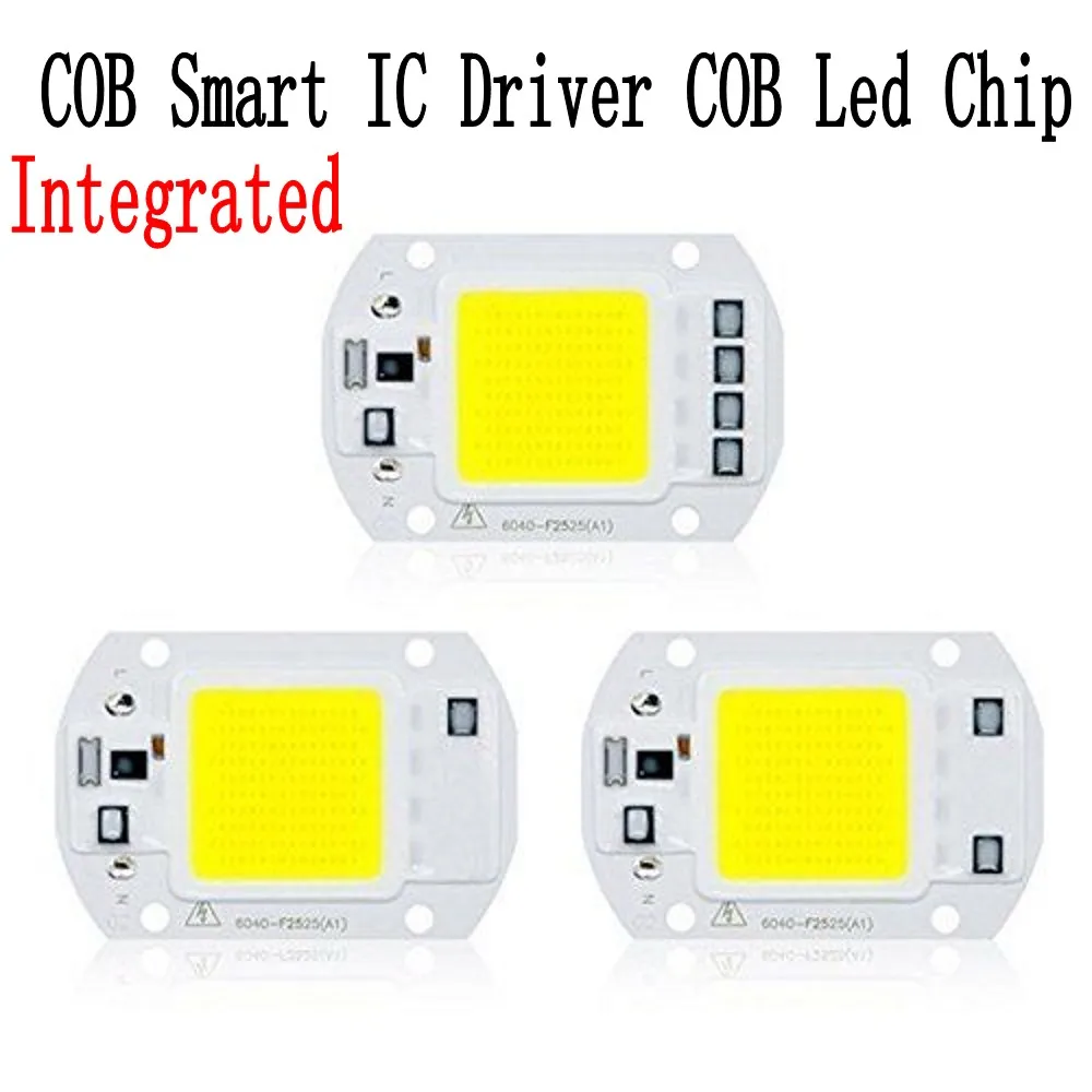 Интегрированный чип COB 20W 30W 50W Smart IC драйвер высокого Мощность светодиодный светильник чип Светодиодный точечный светильник DIY светодиодный прожектор светильник холодного Нейтральный Теплый белый