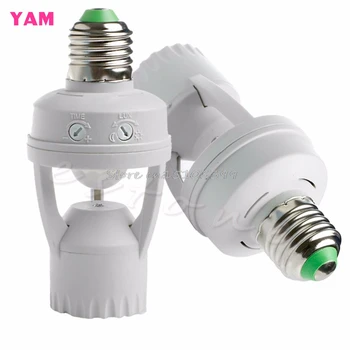 

AC 110V 220V Infrared PIR Motion Sensor LED E27 Lamp Bulb Holder Switch G08 Whosale&DropShip