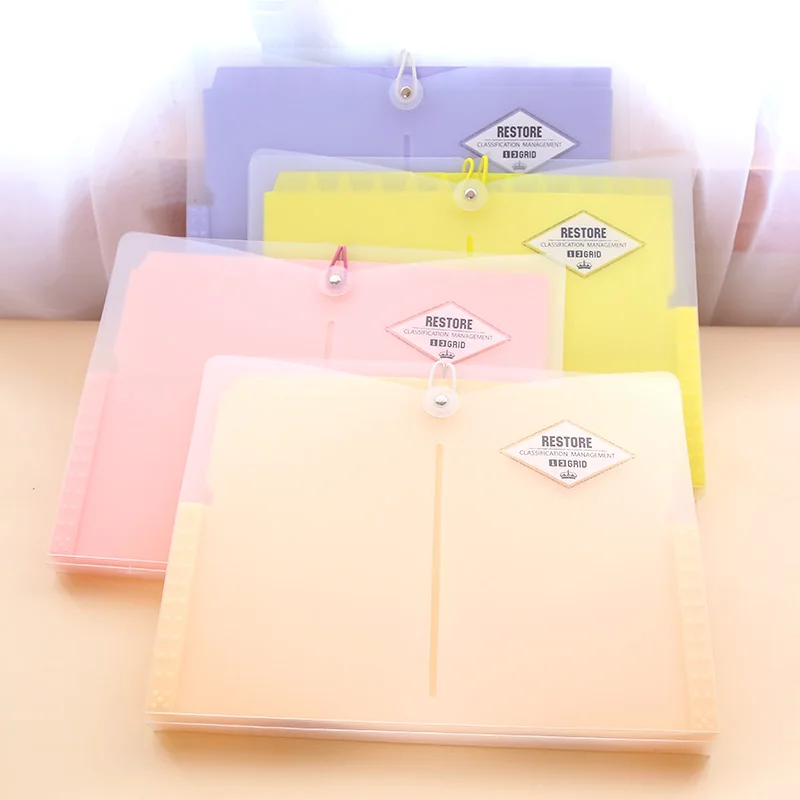 

Korean Office File Folders Multi-layer Expanding File Folder A4 Portable Paper Document Bag folders for documents a4 bag