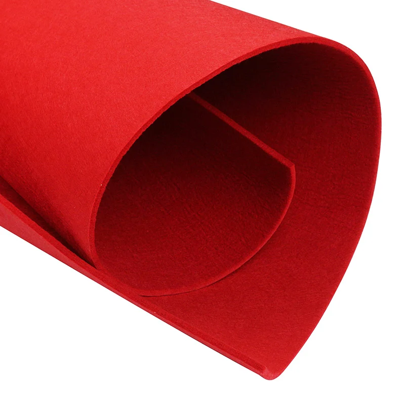 50X100 см красная ткань, войлочный лист, войлочная ткань толщиной 1-5 мм для рукоделия, шитья кукол, рукоделия, полиэфирная ткань, материалы, набор для домашнего декора