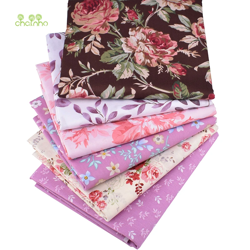 

Chainho,6 Design Floral Series,Printed Twill Cotton Fabric,Patchwork Cloth,DIY Sewing &Quilting Material For Baby&Children,Meter