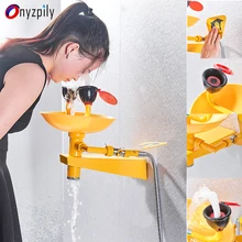 Onyzpyly нержавеющая сталь мультфильм соединение омывателя глаз аварийный спрей вертикальный душ стиральная машина для глаз