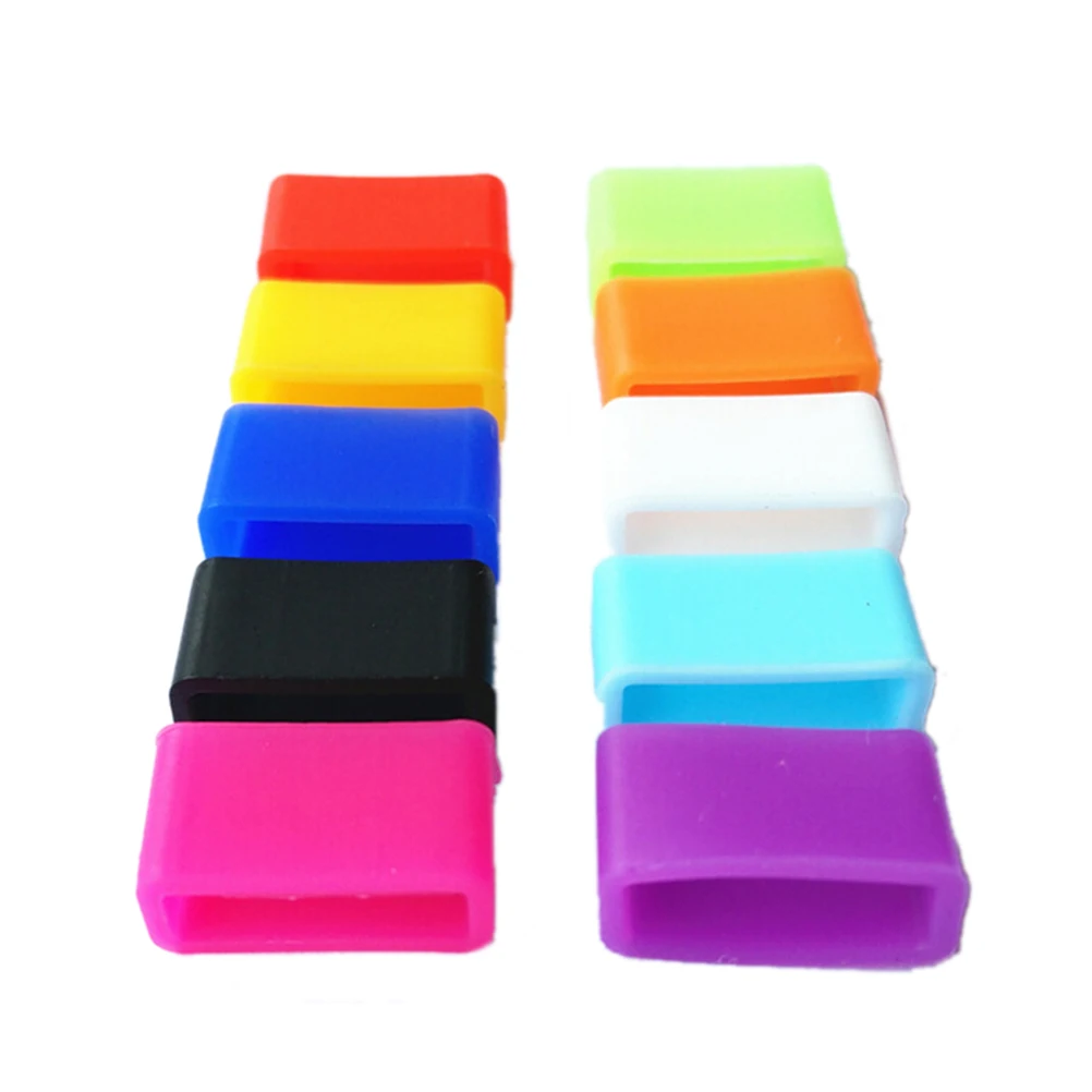 10pcs Multicolor Silicon Flexible Wristband Sport Safety Fastener Band