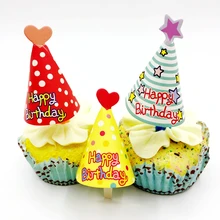 חדש 24 יח'\חבילה מטרייה Cupcake Toppers פיק קוקטייל משקאות ילדים שמח יום הולדת חתונה מסיבת קישוט עוגת דגל ספקי(China)