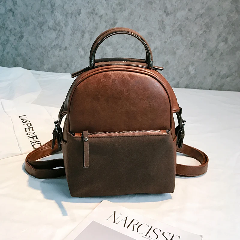 Janespri Fashion Rivet women Backpack PU Leather Female Backpack High Quality Mini Casual bags for Girls 2018 mochila New (37)