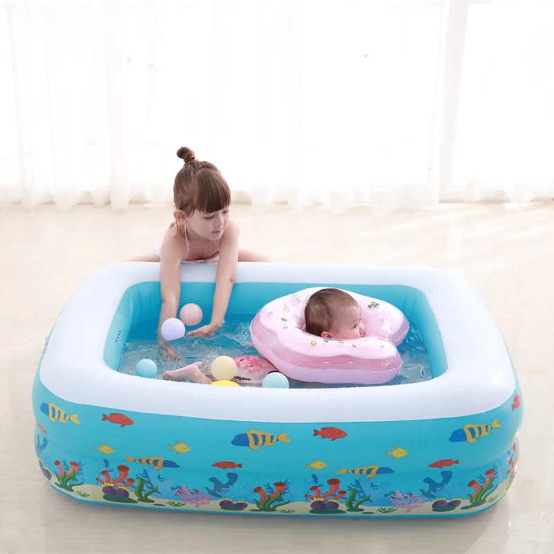 Открытый детский надувной бассейн, утолщенный надувной бассейн, детский игровой бассейн, семейный водный бассейн 115*85*35 см