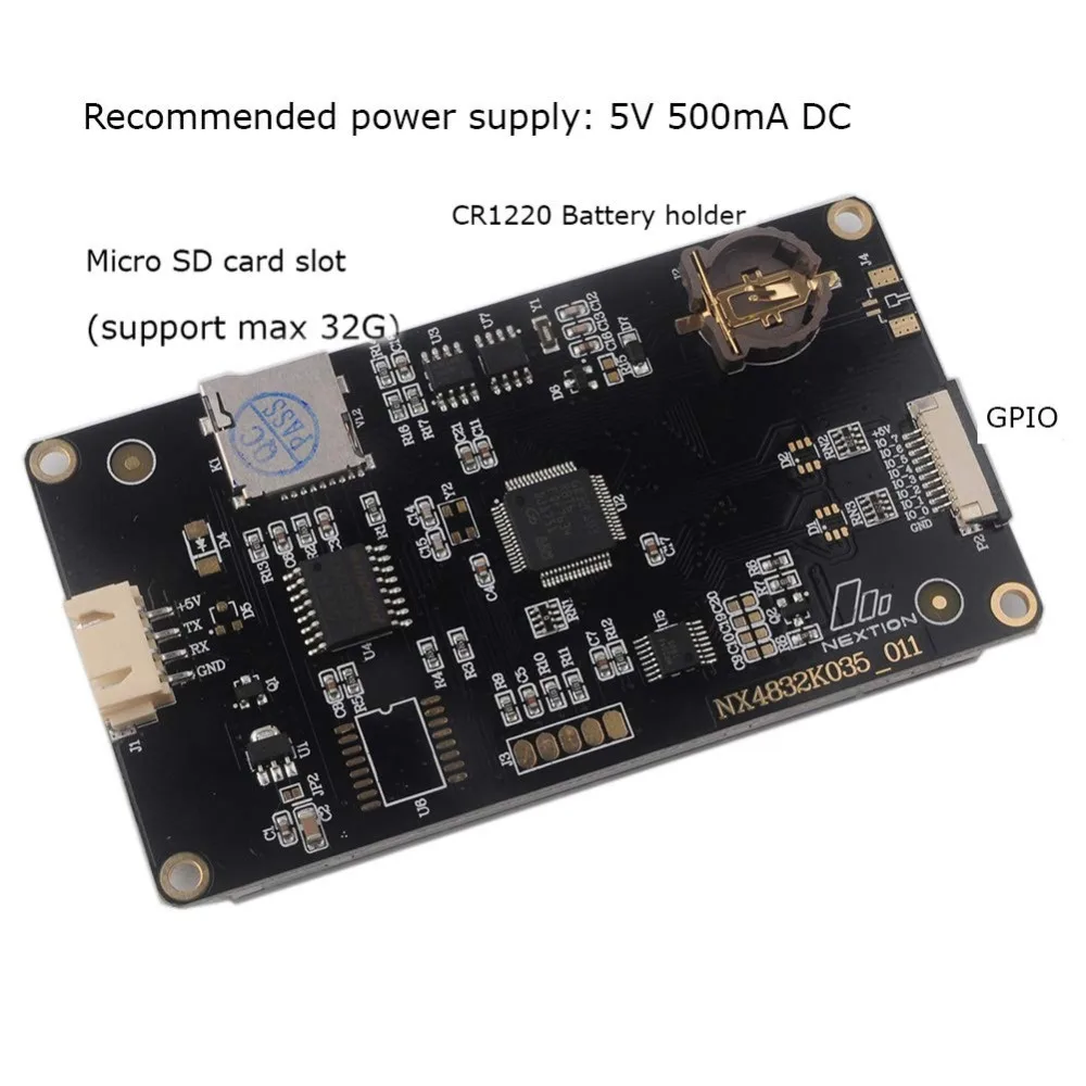 Nextion дисплей Улучшенный 3,5 дюймов 3," UART HMI сенсорный дисплей модуль ЖК-экран+ черный акриловый чехол для Arduino Raspberry Pi