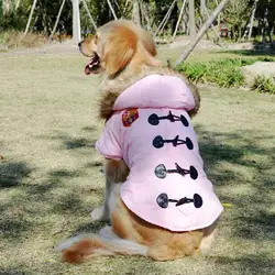 Большие собаки Зимняя одежда золотистый ретривер ветровка с капюшоном Подкладка куртки 2 цветов sz3xl-5xl