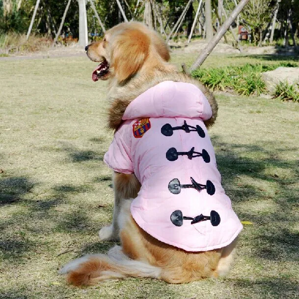 

Large Big Dog Winter Clothes Golden Retriever Windbreaker Hoody Padding Jacket 2colours SZ3XL-5XL