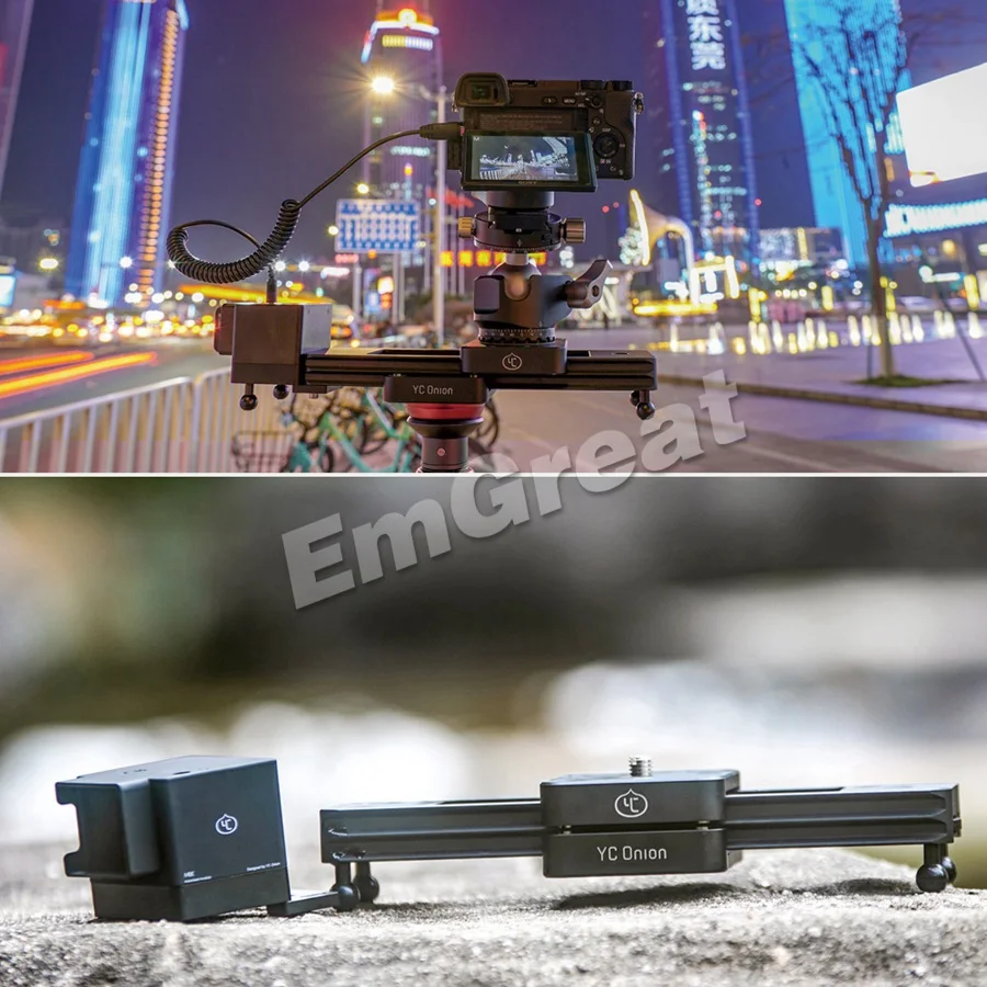 YC лук шоколад механизированная камера слайдер алюминиевый сплав легкий портативный для беззеркальная камера DSLR Bluetooth APP управление