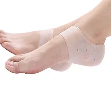 2Pcs Delicate Silicone Moisturizing Gel Heel Socks Like Cracked Foot Skin Care Protector Feet Massager Foot Pain Relief Z19601 1pc new heel socks cracked foot skin care protector silicone moisturizing gel 2016 popular shoes inserts worldwide sale