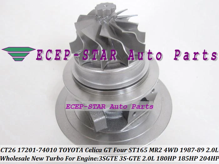 CT26 17201-74010 Turbo CHRA Cartridge Core Turbocharger For TOYOTA Celica GT Four ST165 4WD 1987-89 Engine 3S-GTE 3SGTE 2.0L 185HP (6)