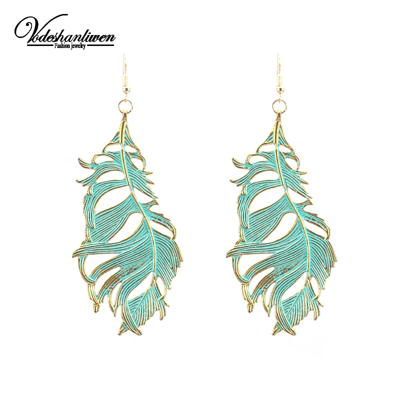 

Vodeshanliwen New Vintage Metal Earrings Fashion Maxi Statement Dangle Drop Earrings For Bohemian Women Brand Jewelry Gift