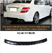 C Класс углеродного волокна заднего бампера Диффузор для губ Mercedes Benz W204 C63 AMG седан 4 двери только 2008 2009 2010 2011