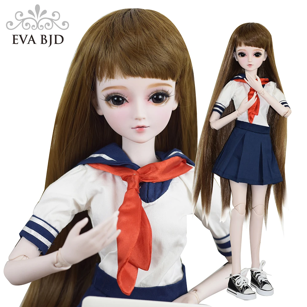 22 &quotПолный Набор EVA BJD + макияж ручной работы Матросская Школьная Девочка 1/3 SD
