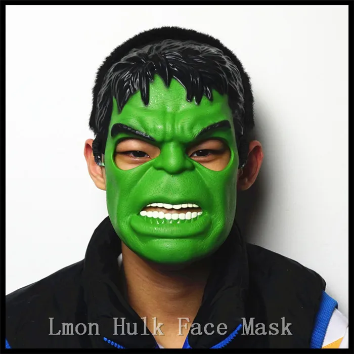 Halloween Party Cosplay Men's PVC Face Mask Hulk Cosplay Movie Adult