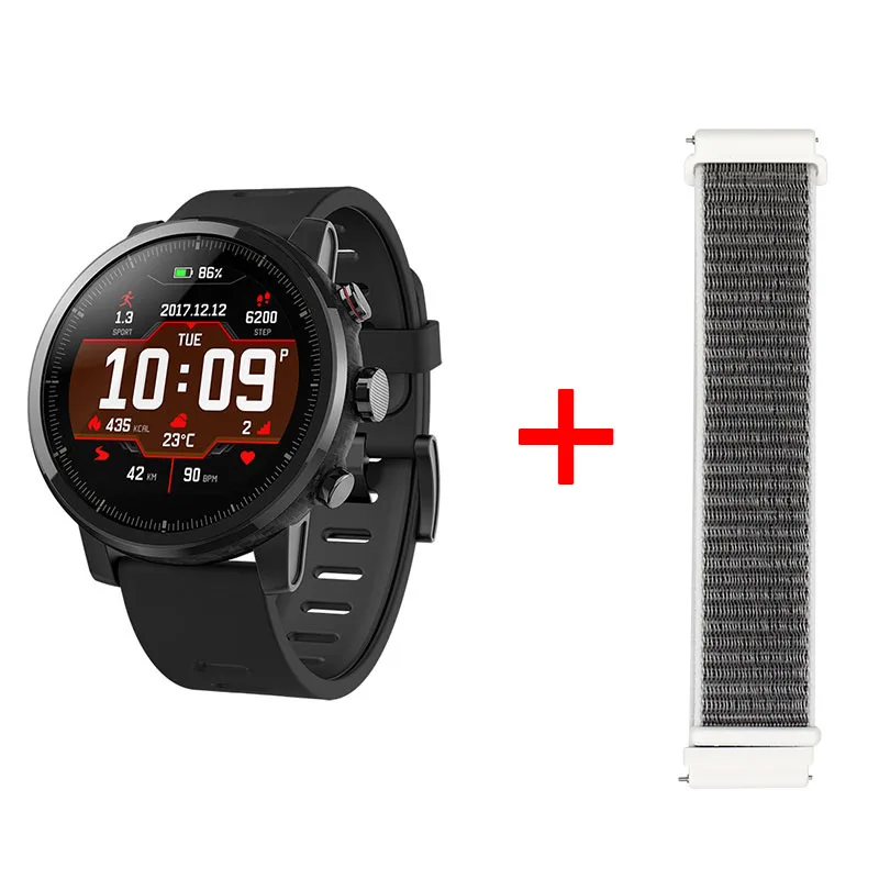 Xiaomi mi Huami Amazfit 2 Amazfit Stratos 2 умные часы мужские с gps Xiao mi часы PPG пульсометр 5ATM - Цвет: Strat2BC-GR3