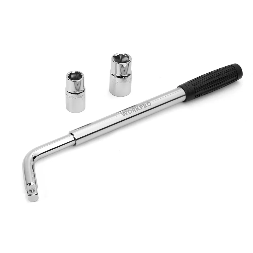 baratas WORKPRO Telescópica Lug Lug Wrench Spanner Chave de Rodas com Soquetes Chave Ferramentas de Reparo Do Carro 17 19, 21 23mm