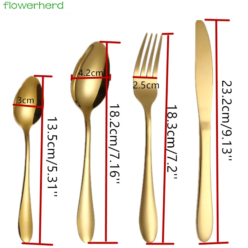 Набор столовых приборов Радужный из нержавеющей стали 4/8/12/16/24 шт.|cutlery set|silverware