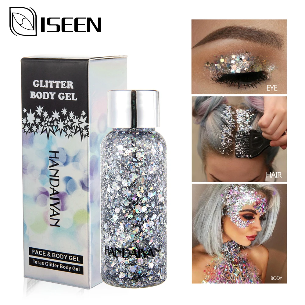 

Glitter Body Glitter Gel Face Hair Nail Eye Glitters For Art Flash Loose Sequins Cream Mermaid Scales Party Makeup Decoration