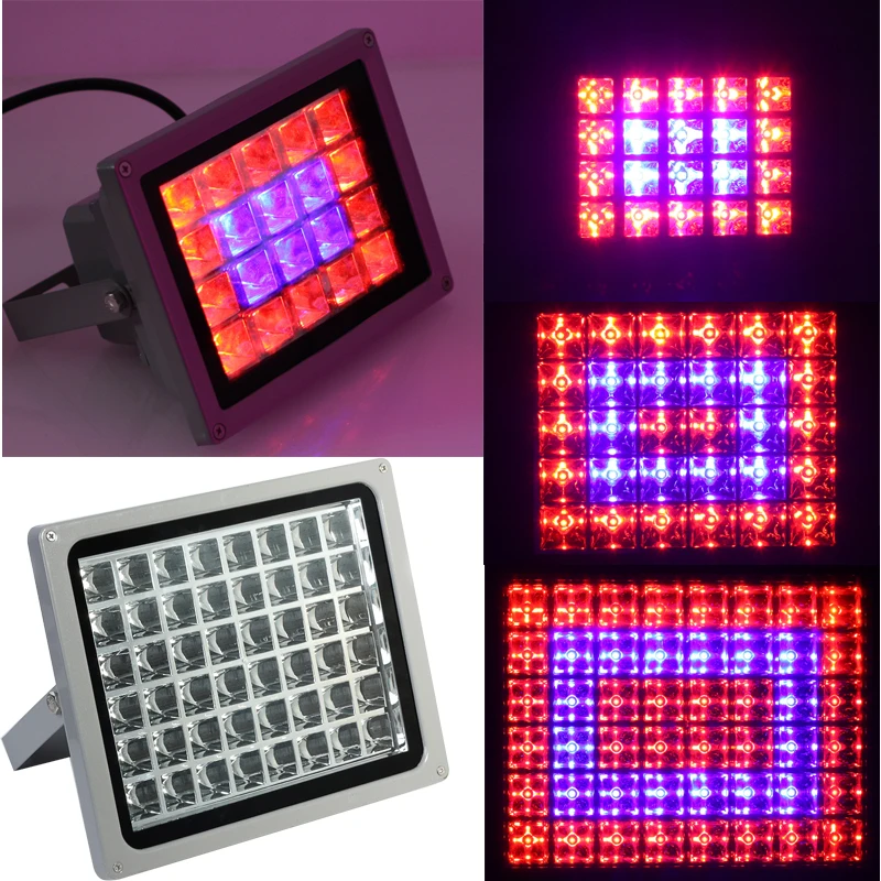 

12/40/60/100W High Power Plant lamp grid Spotlights AC85~265V Red Blue LED Greenhouse Plants Hydroponics Flower Panel Grow Light